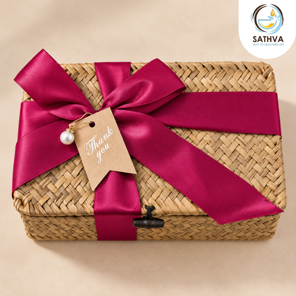 A customised Sathva Foods gift