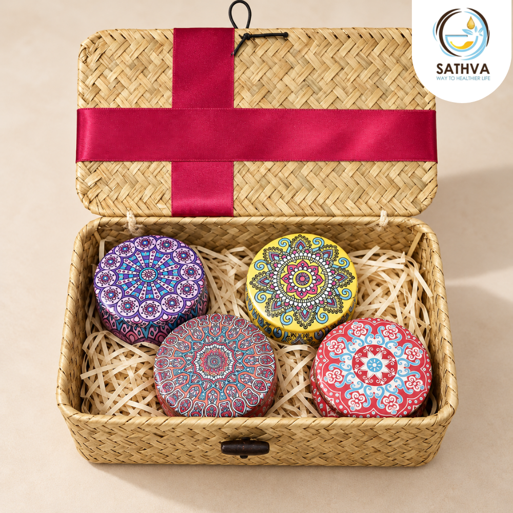 A customised Sathva Foods gift