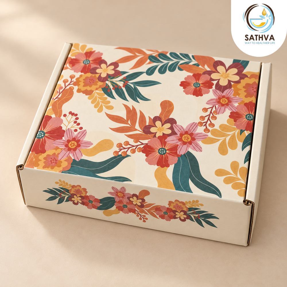 A customised Sathva Foods gift
