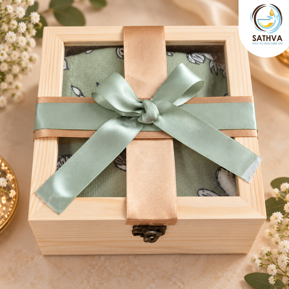 A customised Sathva Foods gift