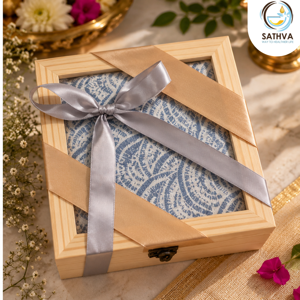 A customised Sathva Foods gift