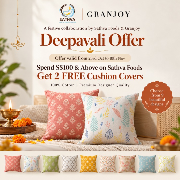 Spend S$100 & Above - Get 2 FREE Cushion Covers