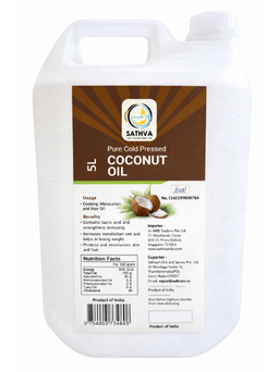 Cold Pressed Chekku Coconut oil 5L