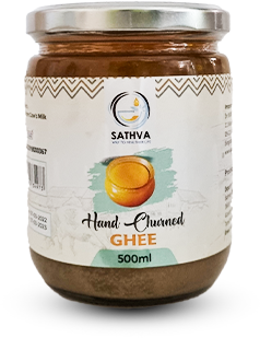 Pure Hand Churned Ghee (Glass Jar) - 500ml