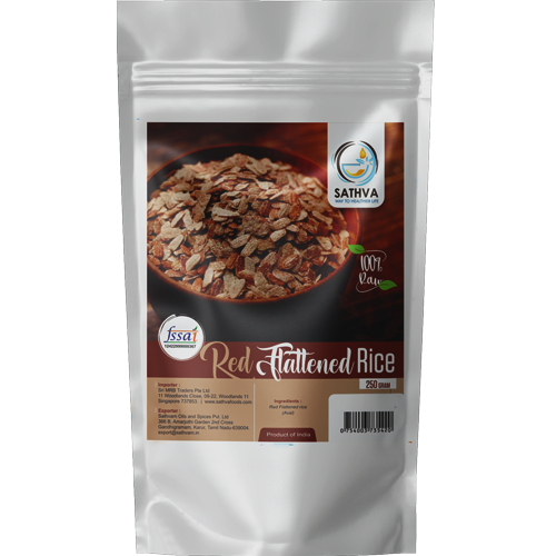 Red Rice Poha/Aval/Flattened Rice - 250g (Thin)